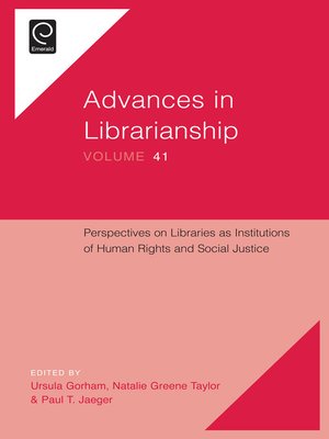 cover image of Advances in Librarianship, Volume 41